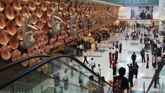 Passengers arrive in the new, integrated Terminal 3 of the IGI Airport.(Photo: Ajay Aggarwal/ Hindustan Times)