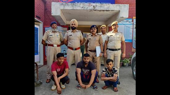 The accused in the custody of Panchkula police. (HT Photo)