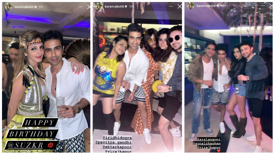 Karan Raj Kohli shared pictures from Sussanne Khan's 44th birthday party via Instagram Stories.