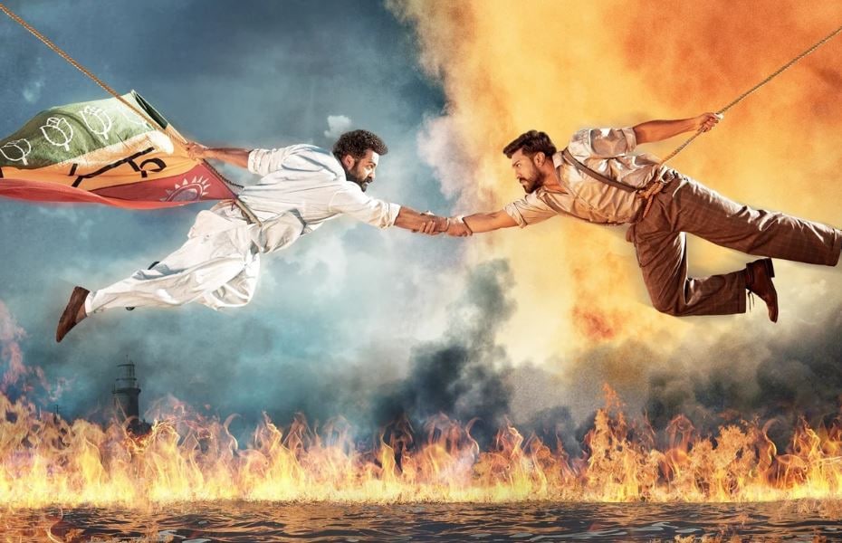 Jr NTR and Ram Charan in a still from SS Rajamouli's RRR.