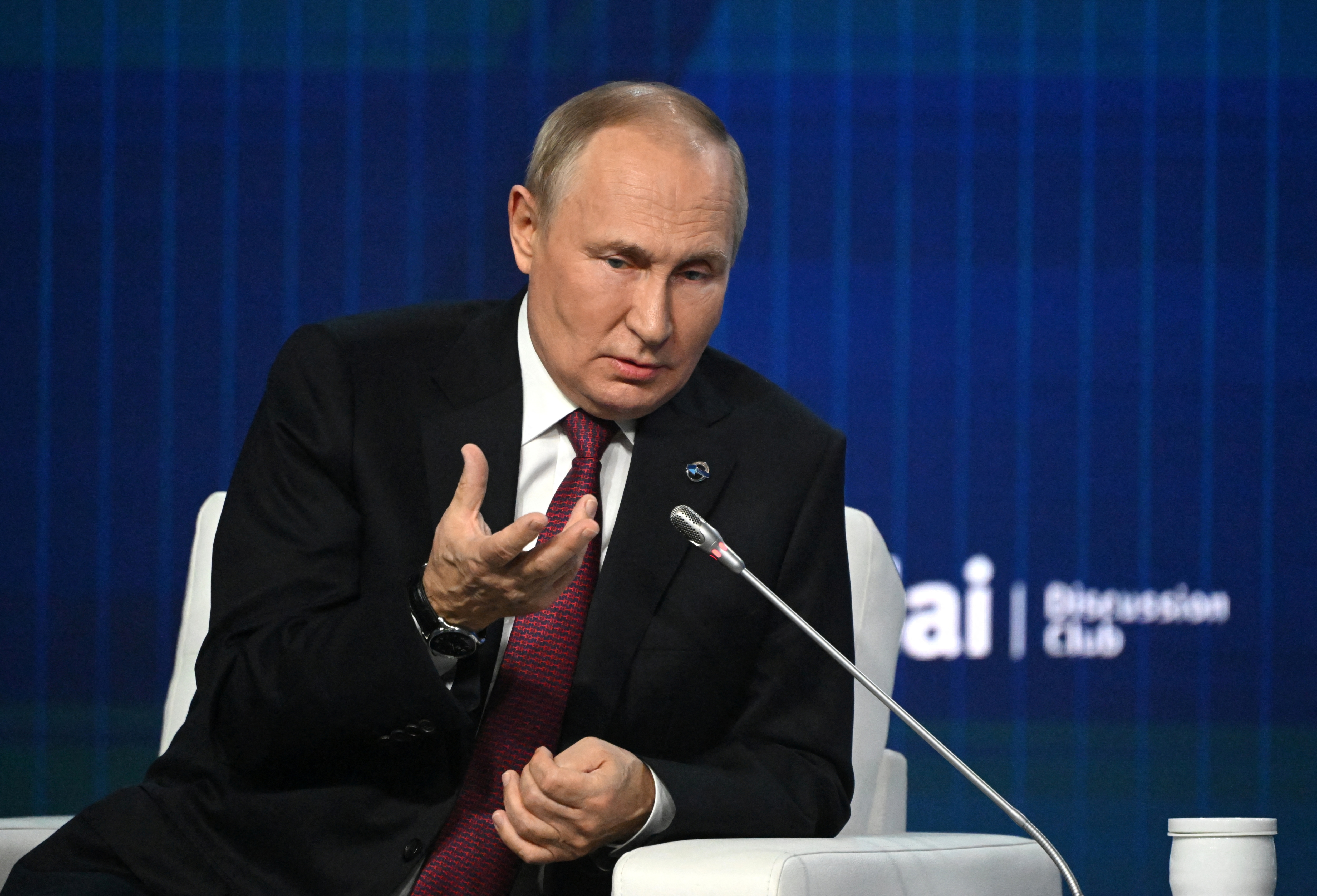 Putin reaffirmed his long-held claim that Russians and Ukrainians are part of a single people and again denigrated Ukraine as an artificial state. (via Reuters)