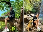 Shehnaaz Gill enjoys her time with nature. Shehnaaz Gill enjoys her time with nature.