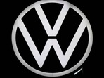 A logo of German carmaker Volkswagen. 