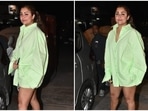 Amrita Arora serves date-night fashion tips in oversized shirt and mini shorts. (HT Photo/Varinder Chawla) Amrita Arora serves date-night fashion tips in oversized shirt and mini shorts. (HT Photo/Varinder Chawla)