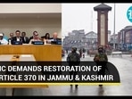 OIC DEMANDS RESTORATION OF ARTICLE 370 IN JAMMU & KASHMIR OIC DEMANDS RESTORATION OF ARTICLE 370 IN JAMMU & KASHMIR