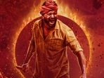 Rishab Shetty on a poster of Kantara. Rishab Shetty on a poster of Kantara.