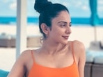 Rakul Preet Singh chills at the beach in the Maldives. Rakul Preet Singh chills at the beach in the Maldives.