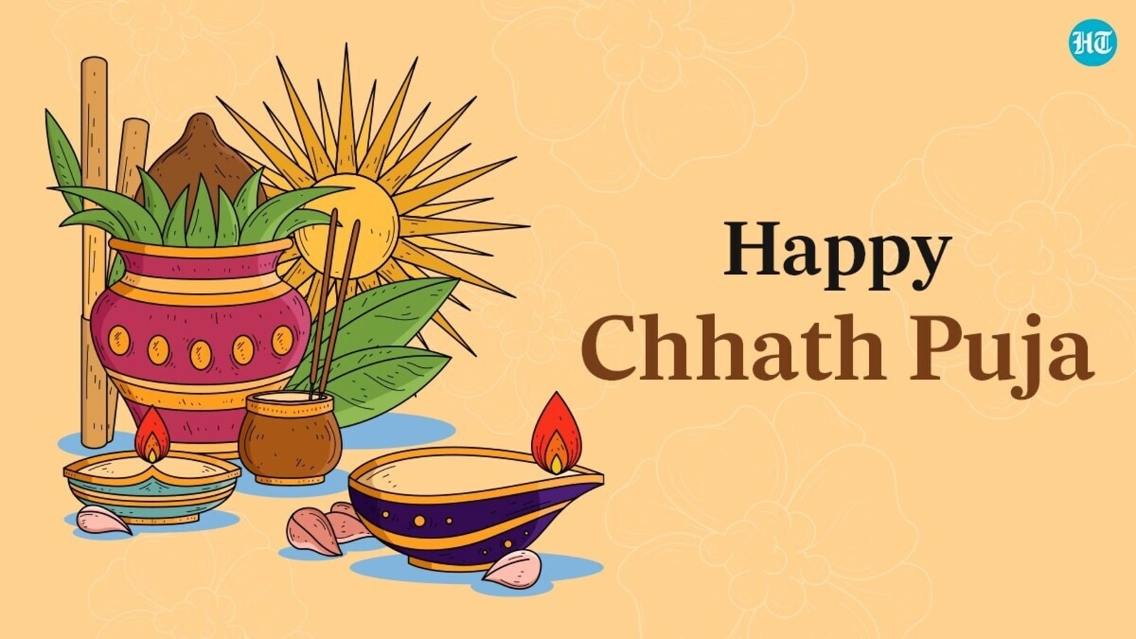 Premium Vector | Happy chhath puja holiday background for sun festival of  india