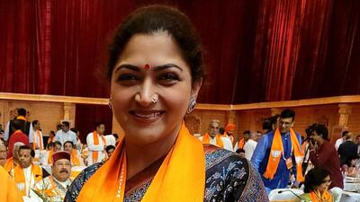 Tamil Nadu BJP leader Khushbu Sundar. (Twitter Photo)