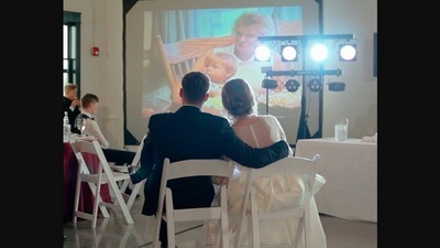 The image, taken from the Instagram video, shows the bride’s special surprise to honour her groom’s late mom. (Instagram/@seajayfilms)