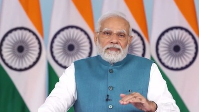 PM Modi addresses 'Chintan Shivir'. (BJP/ Twitter) PM Modi addresses 'Chintan Shivir'. (BJP/ Twitter)