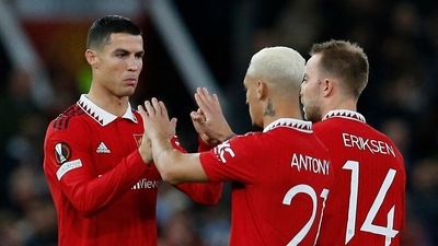 Europa League, Manchester United v Sheriff Tirasp: Cristiano Ronaldo and Antony (REUTERS)