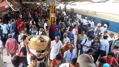 Every year on Chhath puja, a huge rush is observed as people return to their hometowns for the festival. To facilitate travelling convenience, the government runs many special trains during this time. This year over 250 special trains have been availed to manage the extra rush. (ANI) Every year on Chhath puja, a huge rush is observed as people return to their hometowns for the festival. To facilitate travelling convenience, the government runs many special trains during this time. This year over 250 special trains have been availed to manage the extra rush. (ANI)