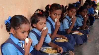 An education department official said the move to pay ₹10 instead of ₹8 to self-help groups that cook the food was awaiting approval of chief minister Pramod Sawant (PTI File Photo) An education department official said the move to pay ₹10 instead of ₹8 to self-help groups that cook the food was awaiting approval of chief minister Pramod Sawant (PTI File Photo)