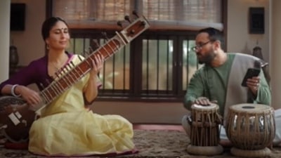 Kareena Kapoor and Saif Ali Khan in a still from the new ad. Kareena Kapoor and Saif Ali Khan in a still from the new ad.