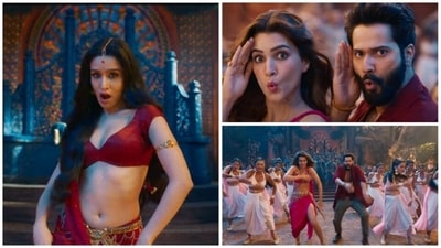 Shraddha Kapoor, Kriti Sanon, Varun Dhawan in Thumkeshwari. Shraddha Kapoor, Kriti Sanon, Varun Dhawan in Thumkeshwari.