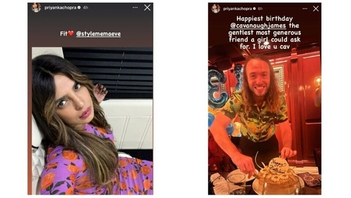 Priyanka Chopra shares the picture of her outfit and wishes her friend on his birthday via Instagram Stories. Priyanka Chopra shares the picture of her outfit and wishes her friend on his birthday via Instagram Stories.