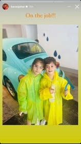 Karan Johar shares a picture of Roohi and Yash at their job via Instagram Stories. Karan Johar shares a picture of Roohi and Yash at their job via Instagram Stories.