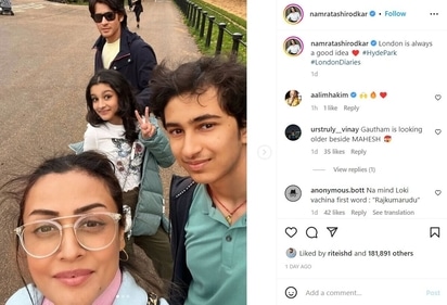 Namrata Shirodkar shared a picture from London. Namrata Shirodkar shared a picture from London.