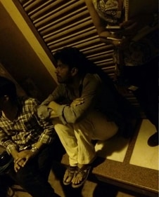 Manoj Bajpayee on sets of the film, Gali Guleiyan. Manoj Bajpayee on sets of the film, Gali Guleiyan.