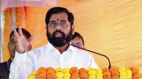 Nashik: Maharashtra Chief Minister Eknath Shinde speaks during the inauguration of the Chhatrapati Shahu Maharaj Research, Training and Human Development Institute (SARTHI) office, in Nashik, Friday, Oct. 21, 2022. (PTI Photo)(PTI10_21_2022_000229B) (PTI) Nashik: Maharashtra Chief Minister Eknath Shinde speaks during the inauguration of the Chhatrapati Shahu Maharaj Research, Training and Human Development Institute (SARTHI) office, in Nashik, Friday, Oct. 21, 2022. (PTI Photo)(PTI10_21_2022_000229B) (PTI)
