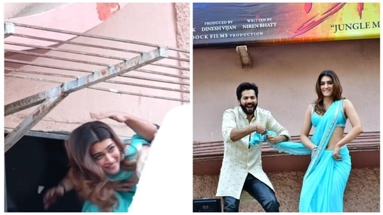 Kriti Sanon and Varun Dhawan climbed the roof Gaiety Galaxy.