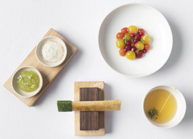 The tomato dosa and rasam Humm put on the Eleven Madison Park menu when he went back to New York from his India trip (Evan Sung) The tomato dosa and rasam Humm put on the Eleven Madison Park menu when he went back to New York from his India trip (Evan Sung)