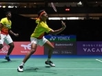 Chirag Shetty (R) and Satwiksairaj Rankireddy (L) of India Chirag Shetty (R) and Satwiksairaj Rankireddy (L) of India