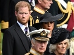 King Charles: Meghan Markle, Prince Harry, Queen Camilla and King Charles attend the state funeral of Queen Elizabeth.
