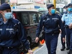Hong Kong: Hong Kong Police officers are seen.