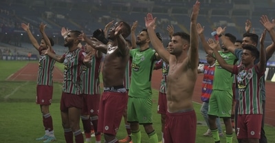 ATK Mohun Bagan celebrate after win in the Kolkata derby, (Samir Jana)