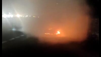 Moving car catches fire in NH-48 service lane in Gurugram, occupants escape unhurt Moving car catches fire in NH-48 service lane in Gurugram, occupants escape unhurt