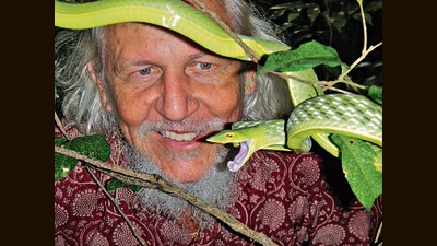 Among other things, in his five decades in the field, Whitaker has been instrumental in roping in members of the Irula tribe to help extract snake venom, establishing the Madras Crocodile Bank Trust and setting up the Chennai Snake Park. (Saravanakumar)