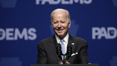 US President Joe Biden speaks. (AP) US President Joe Biden speaks. (AP)