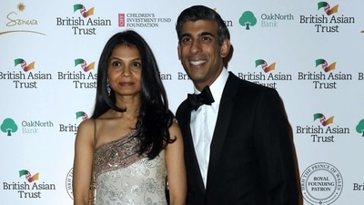 Rishi Sunak: Rishi Sunak poses with his wife Akshata Murty. (AFP File) Rishi Sunak: Rishi Sunak poses with his wife Akshata Murty. (AFP File)