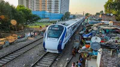 "There is no damage to the train, except damage on nose cone cover of the front coach i.e Driver coach. The train is running smoothly. This will be attended to at the earliest," it said further adding that one bull was hit in the incident. (PTI) "There is no damage to the train, except damage on nose cone cover of the front coach i.e Driver coach. The train is running smoothly. This will be attended to at the earliest," it said further adding that one bull was hit in the incident. (PTI)