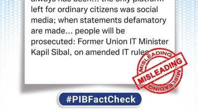 The new IT rules came into effect on Friday under which platforms will have a greater onus to do due diligence and make a reasonable effort to remove illegal content on their own. (@PIBFactCheck/ Twitter)