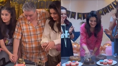 Raveena Tandon's 48th birthday celebrations. Raveena Tandon's 48th birthday celebrations.