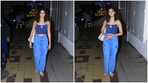 Ananya was spotted in Bandra. (HT Photos/Varinder Chawla)