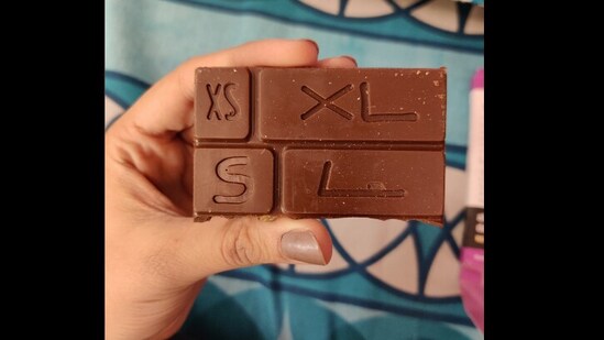 Chocolate bar that comes in different sizes.(Twitter/@awtitty)