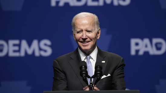 US President Joe Biden speaks.(AP)