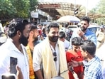 Rishab Shetty visits Siddhi Vinayak temple in Mumbai. Rishab Shetty visits Siddhi Vinayak temple in Mumbai.