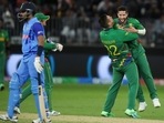 South Africa's Wayne Parnell, right, is congratulated boy teammate Lungi Ngidi after dismissing India's Suryakumar Yadav(AP) South Africa's Wayne Parnell, right, is congratulated boy teammate Lungi Ngidi after dismissing India's Suryakumar Yadav(AP)