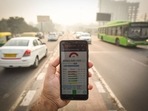 A smart phone shows the city’s Air Quality Index (AQI) from the CPCB. Pollution levels rose to the ‘severe’ category in the early hours of Saturday at Shadipur, A smart phone shows the city’s Air Quality Index (AQI) from the CPCB. Pollution levels rose to the ‘severe’ category in the early hours of Saturday at Shadipur,