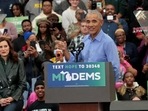 Barack Obama: Former US President Barack Obama attends a rally.