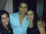 Ameesha Patel and Shahid Kapoor at a party.