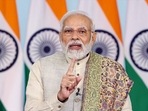 Prime Minister Narendra Modi addressing the J&K Rozgar Mela via video message, in New Delhi on Sunday. (ANI Photo) Prime Minister Narendra Modi addressing the J&K Rozgar Mela via video message, in New Delhi on Sunday. (ANI Photo)