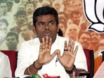 Tamil Nadu Bharatiya Janata Party (BJP) President K Annamalai. (ANI Photo) Tamil Nadu Bharatiya Janata Party (BJP) President K Annamalai. (ANI Photo)