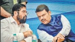 The Shiv Sena (Uddhav Balasaheb Thackeray) is calling for the Shinde-Fadnavis government to step down on moral grounds. (PTI) The Shiv Sena (Uddhav Balasaheb Thackeray) is calling for the Shinde-Fadnavis government to step down on moral grounds. (PTI)