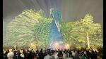 A peacock created with light projections by Swiss artist Gerry Hofstetter and his team, at his debut act in Delhi, India. A peacock created with light projections by Swiss artist Gerry Hofstetter and his team, at his debut act in Delhi, India.